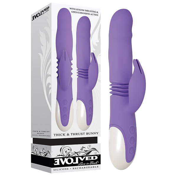 Evolved Thick & Thrust Bunny Vibrator - Purple