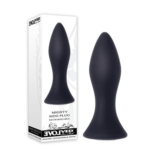Mighty Mini Rechargeable Butt Plug -  Black