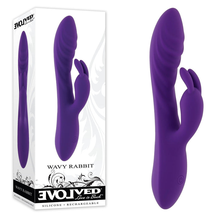 Evolved Wavy Rabbit Vibrator - Purple
