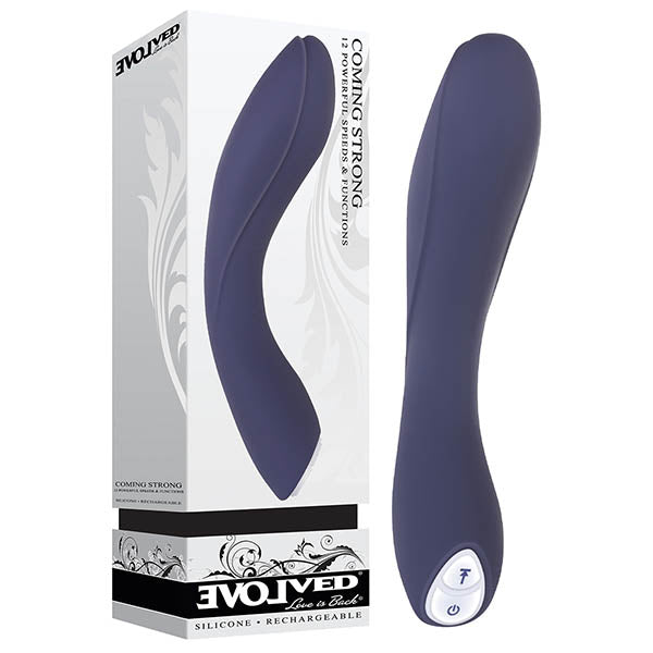 Coming Strong - Navy Blue 119 cm (7.5'') USB Rechargeable Vibrator