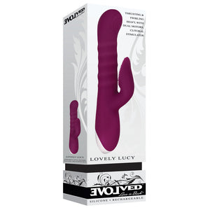 Evolved Lovely Lucy Rabbit Vibrator - Burgundy Red