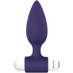 Evolved Dynamic Duo - Navy Blue Butt Plugs with Bullet