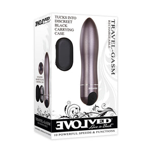 Evolved Travel-Gasm Gray Bullet with Travel Case