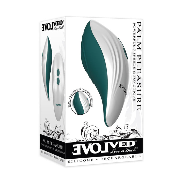 Evolved Palm Pleasure - Green/White Stimulator