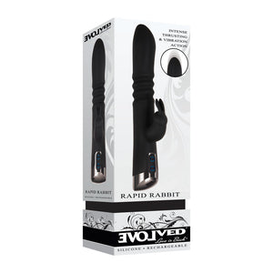 Evolved Rapid Thrusting Rabbit Vibrator - Black