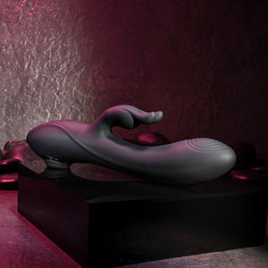 Evolved Rabbit Hole Triple Stim G-Spot & Suction Vibe - Black