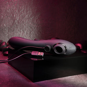 Evolved Rabbit Hole Triple Stim G-Spot & Suction Vibe - Black