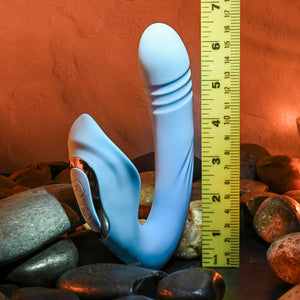 Evolved Tap & Thrust Dual Vibrator - Blue