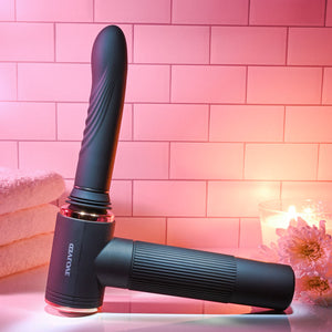 Evolved Too Hot to Handle - Thrusting Vibrator - Black