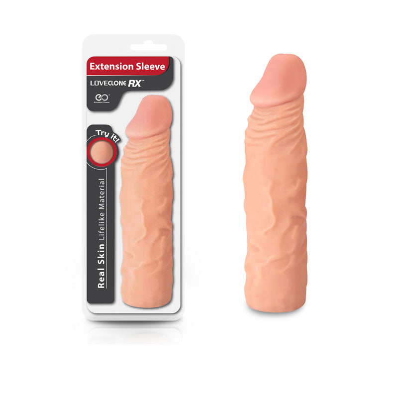 LoveClone RX 8 Inch Extension Sleeve - Flesh