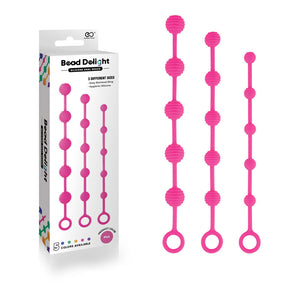Bead Delight Pink Anal Beads - Set of 3 Sizes