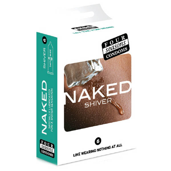 Naked Shiver Ultra Thin Lubricated Condoms - 6 Pack