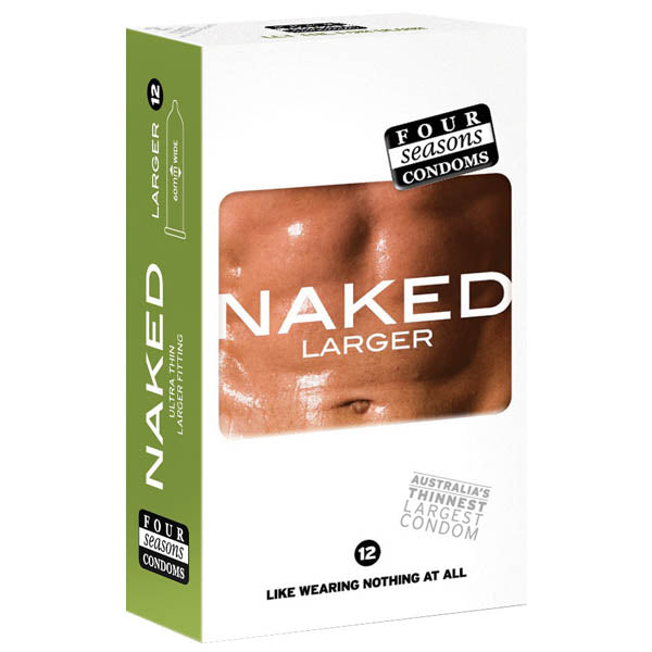 Naked Larger Fitting Lubricated Condoms - 12 Pack
