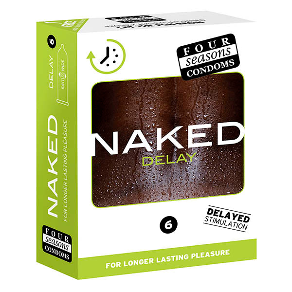 Four Seasons Naked Delay Ultra Thin Condoms - 6 Pack