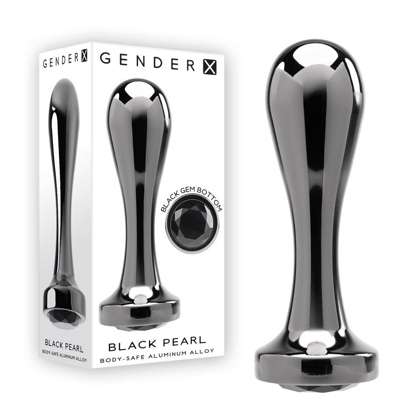 Gender X Black Pearl - Butt Plug with Black Gem Base