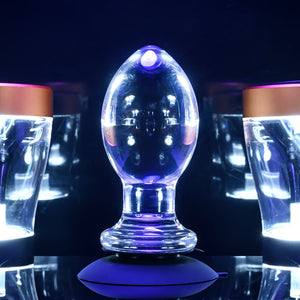 Gender X Crystal Ball Butt Plug with Suction Base - Clear
