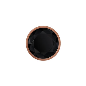 Gender X Gold Digger - Medium Rose Gold Butt Plug with Black Gem Base