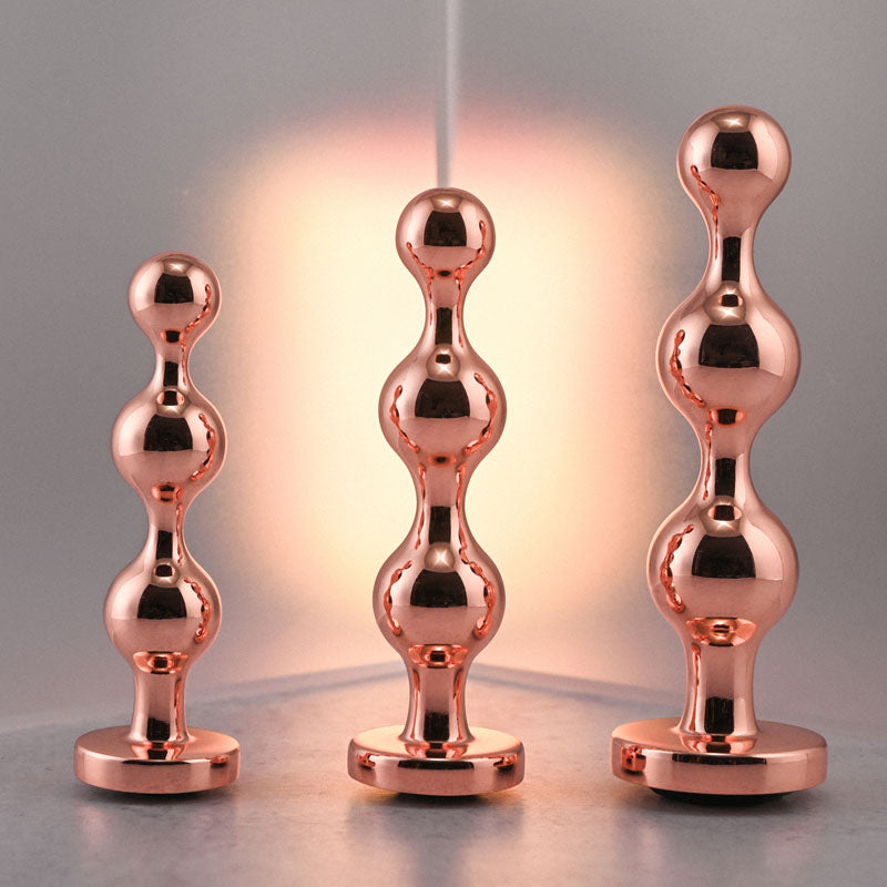 Gender X Gold Digger Set - Rose Gold Butt Plugs - Set of 3 Sizes