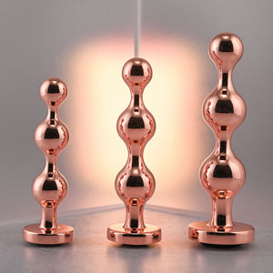 Gender X Gold Digger Set - Rose Gold Butt Plugs - Set of 3 Sizes