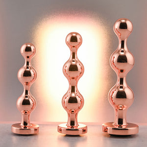 Gender X Gold Digger Set - Rose Gold Butt Plugs - Set of 3 Sizes