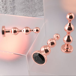 Gender X Gold Digger Set - Rose Gold Butt Plugs - Set of 3 Sizes