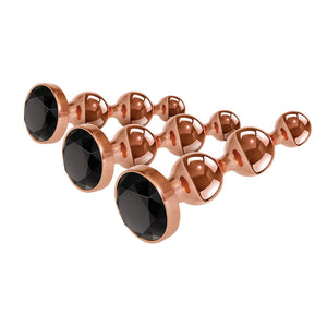 Gender X Gold Digger Set - Rose Gold Butt Plugs - Set of 3 Sizes