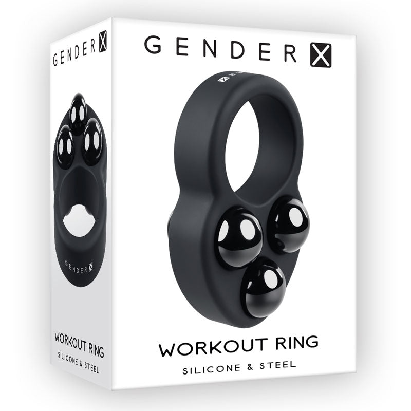 Gender X Workout Ring - Weighted Cock Ring - Black