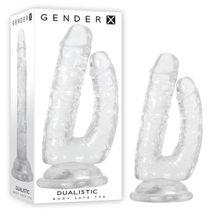 Gender X Dualistic- Clear 23.5cm Double Penetrating Dong