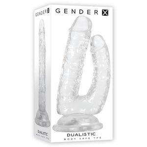 Gender X Dualistic- Clear 23.5cm Double Penetrating Dong