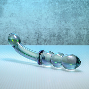 Gender X Lustrous Galaxy Double Ended Glass Wand - Blue/Violet
