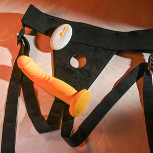 Gender X Sweet Embrace - Yellow Strap-On with Remote Control