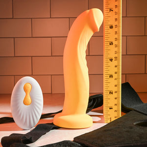 Gender X Sweet Embrace - Yellow Strap-On with Remote Control