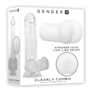 Gender X Clearly Combo - Clear Dildo and Masturbator Set