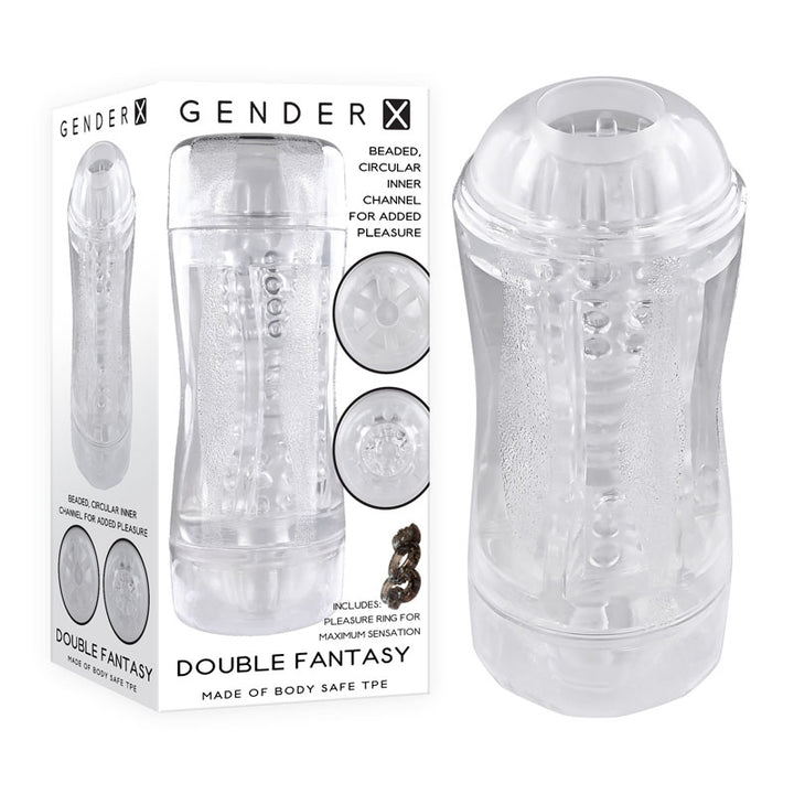 Gender X Double Fantasy - Clear Double Ended Stroker