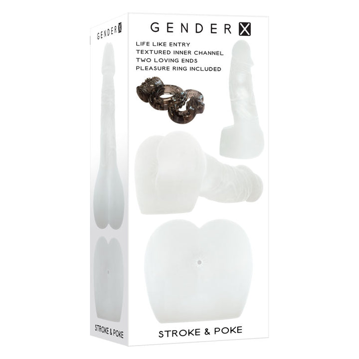 Gender X Stroke N  Poke - Clear 20cm Stroker Dong