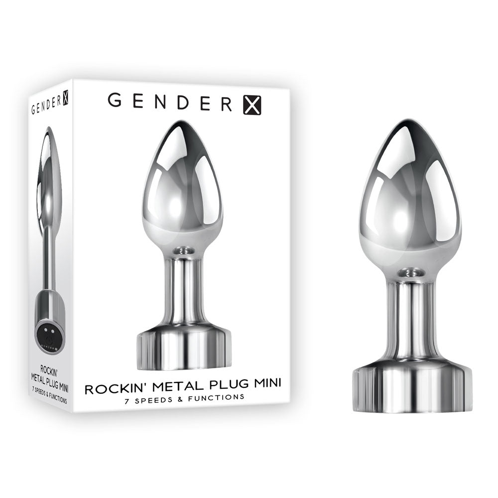 Gender X Rockin Metal - Vibrating Mini Butt Plug