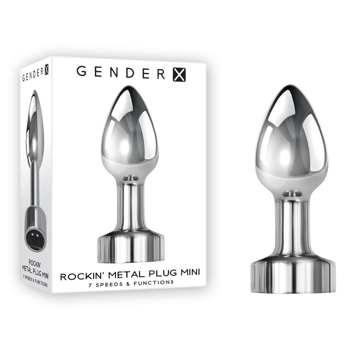 Gender X Rockin Metal - Vibrating Mini Butt Plug