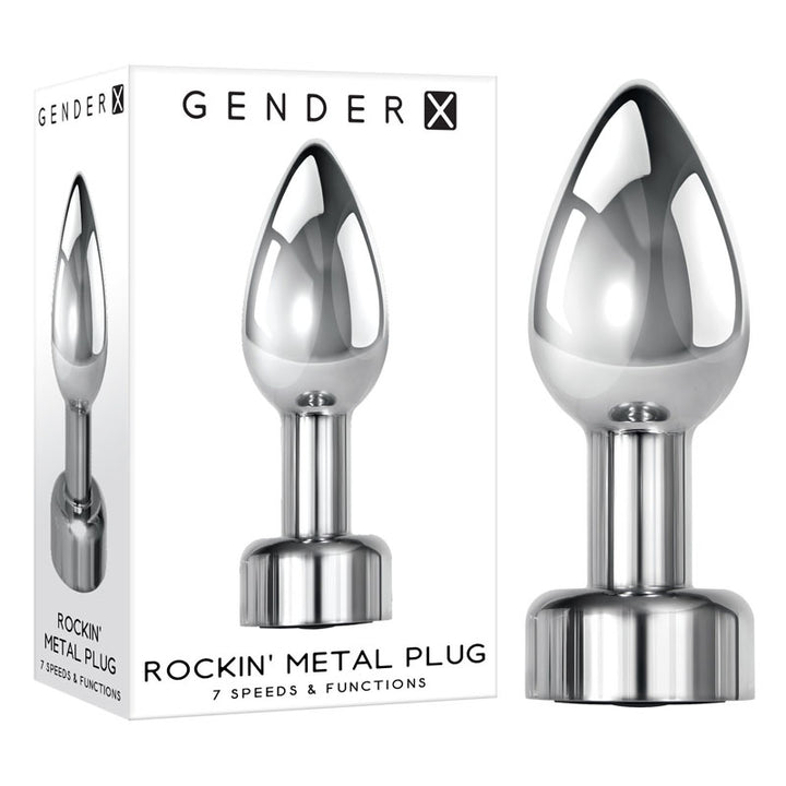 Gender X Rockin' Metal Pllug -  9.3cm Rechargeable Butt Plug