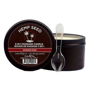 Earthly Body Hemp Seed 3-In-1 Massage Candle - Kashmir Musk