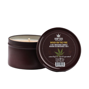 Earthly Body Hemp Seed 3-In-1 Massage Candle - Wood On The Fire