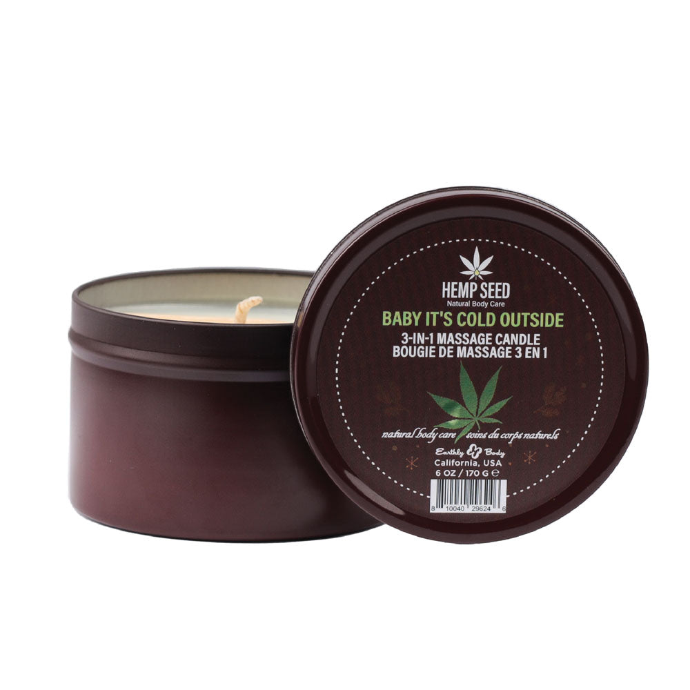 Hemp Seed 3-In-1 Massage Candle - Baby It's Cold Outside - 170g