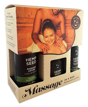 Earthly Body Hemp Seed Massage In A Box Gift Set - Guavalava Scent