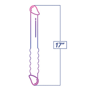 Shades 17 Inch Jelly Double Dong - Violet/Blue