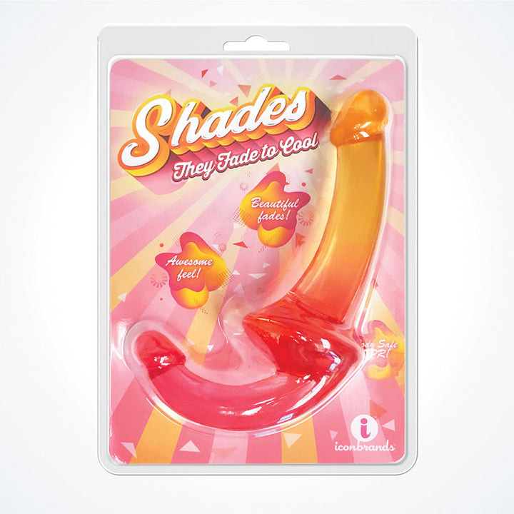 Shades 9.5 Inch Strapless Double Dong - Pink Orange