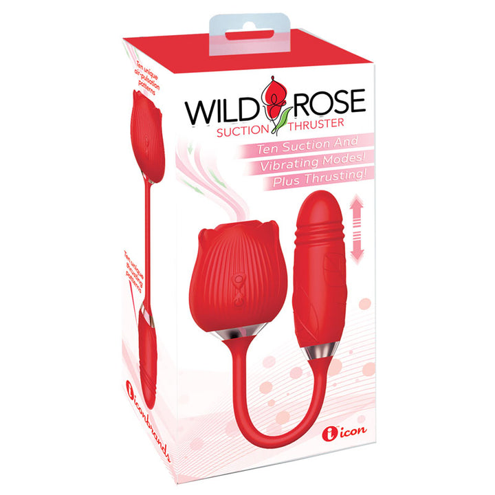 Wild Rose Suction Thruster Air Pulse Stimulator - Red