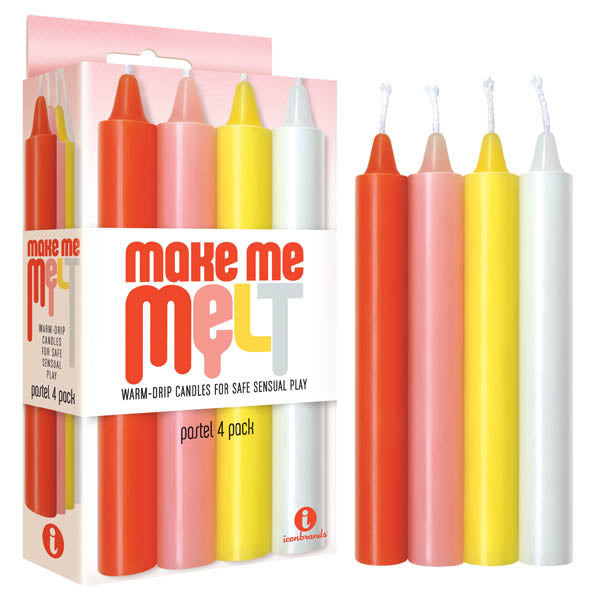 Make Me Melt Drip Candles - Pastel Drip Candles - 4 Pack