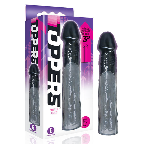 The 9's Toppers Black 3 Inch Penis Sleeve