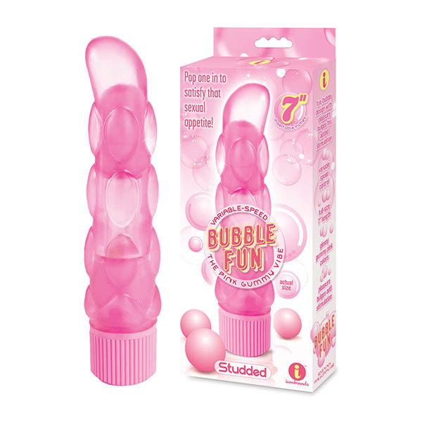 The 9's Bubble Fun Studded Pink  Vibrator
