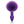 The 9's Cottontails - Ribbed Purple Butt Plug with Bunny Tail