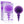 The 9's Cottontails - Beaded Purple Butt Plug with Bunny Tail